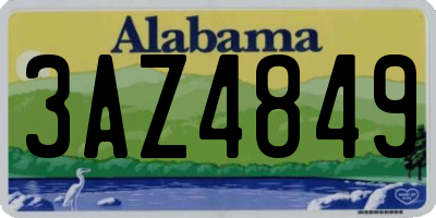 AL license plate 3AZ4849