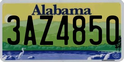 AL license plate 3AZ4850