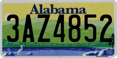 AL license plate 3AZ4852
