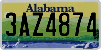 AL license plate 3AZ4874