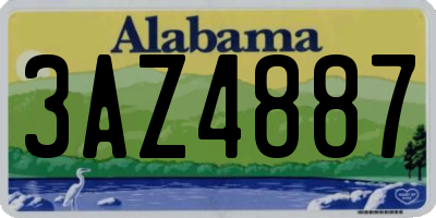 AL license plate 3AZ4887