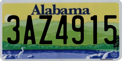 AL license plate 3AZ4915