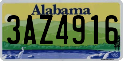 AL license plate 3AZ4916