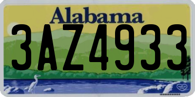 AL license plate 3AZ4933