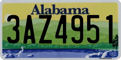 AL license plate 3AZ4951