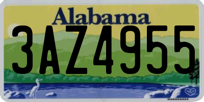 AL license plate 3AZ4955