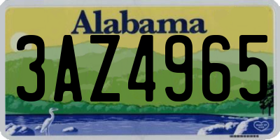 AL license plate 3AZ4965