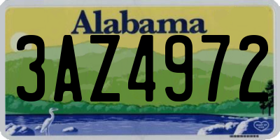 AL license plate 3AZ4972