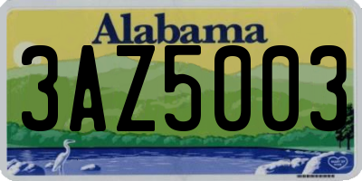 AL license plate 3AZ5003