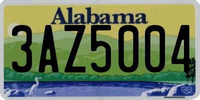 AL license plate 3AZ5004