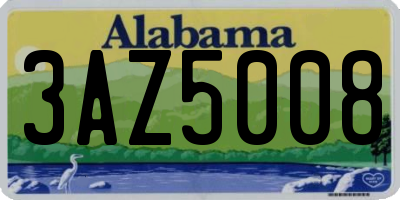 AL license plate 3AZ5008