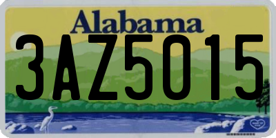 AL license plate 3AZ5015