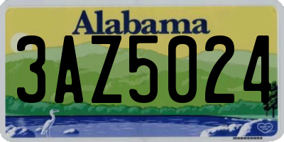 AL license plate 3AZ5024
