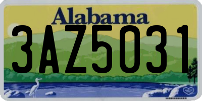AL license plate 3AZ5031