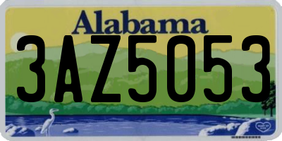 AL license plate 3AZ5053