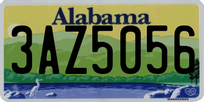 AL license plate 3AZ5056