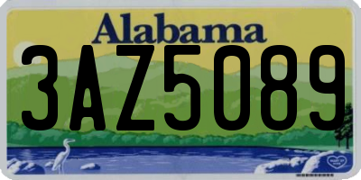 AL license plate 3AZ5089