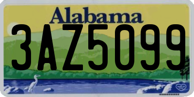 AL license plate 3AZ5099