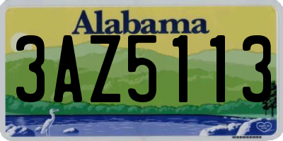 AL license plate 3AZ5113
