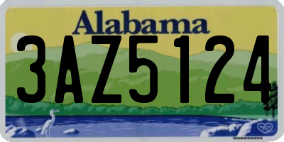 AL license plate 3AZ5124