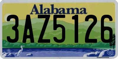 AL license plate 3AZ5126