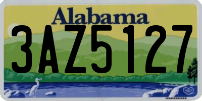 AL license plate 3AZ5127