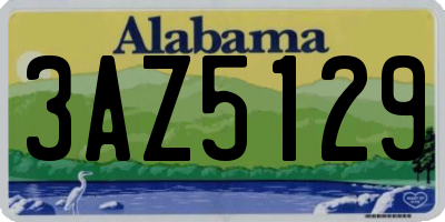 AL license plate 3AZ5129