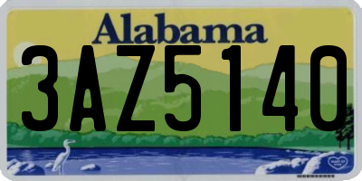 AL license plate 3AZ5140