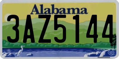 AL license plate 3AZ5144