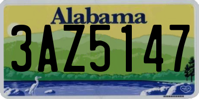 AL license plate 3AZ5147