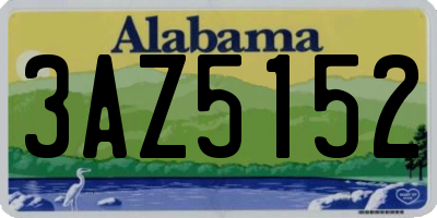 AL license plate 3AZ5152