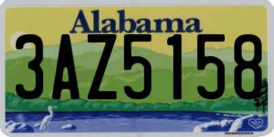 AL license plate 3AZ5158