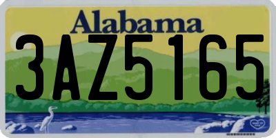 AL license plate 3AZ5165