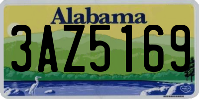 AL license plate 3AZ5169