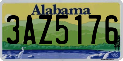 AL license plate 3AZ5176