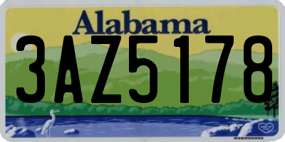 AL license plate 3AZ5178