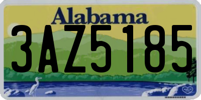 AL license plate 3AZ5185