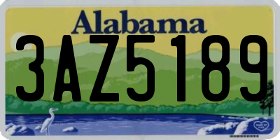 AL license plate 3AZ5189