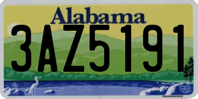 AL license plate 3AZ5191