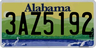 AL license plate 3AZ5192