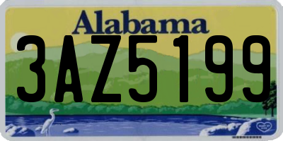 AL license plate 3AZ5199