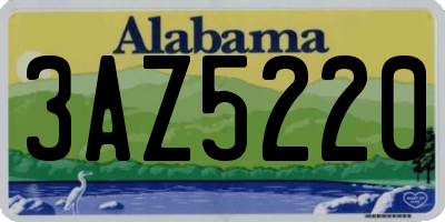 AL license plate 3AZ5220