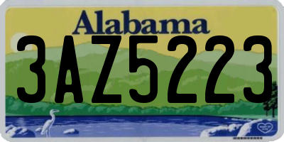 AL license plate 3AZ5223