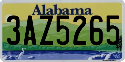 AL license plate 3AZ5265