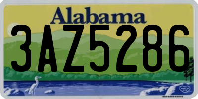 AL license plate 3AZ5286