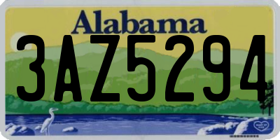 AL license plate 3AZ5294