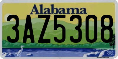 AL license plate 3AZ5308