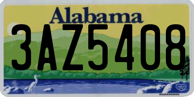 AL license plate 3AZ5408