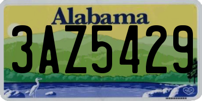 AL license plate 3AZ5429