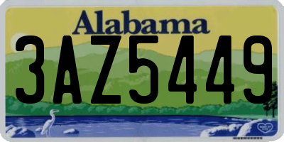 AL license plate 3AZ5449